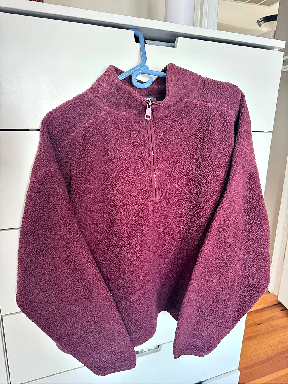 Primark Fleece Half-Zip in Maroon XL Like New